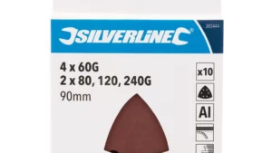 FEUILLES ABRASIVES TRIANGULAIRE 90 mm, 10 pcs